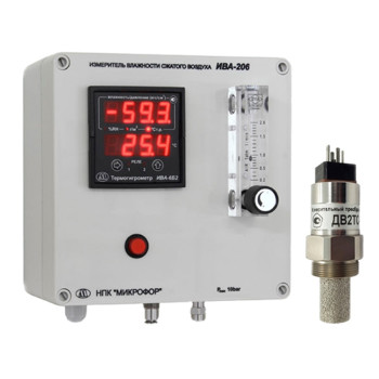 ИВА-206 с ДТР-1-СМ/6Б2 – Измеритель влажности сжатого воздуха и технологических газов 